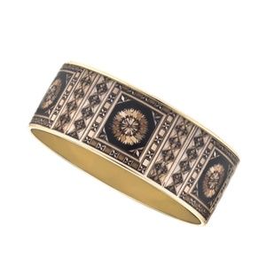Erwin Pearl Russian Marquetry Bangle Bracelet 1”